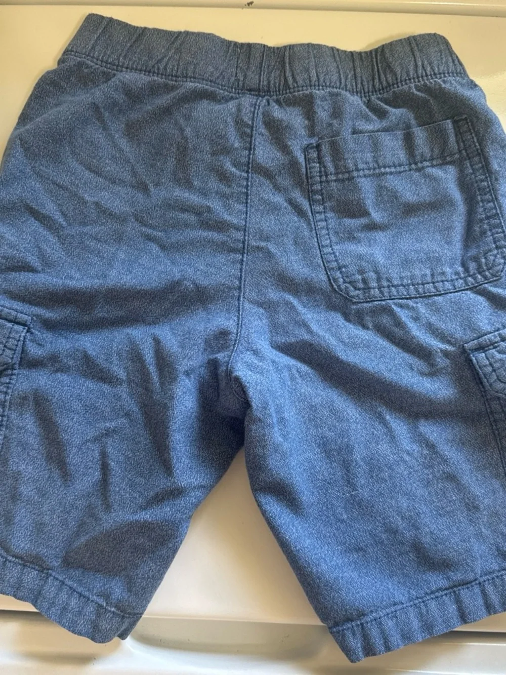 Old Navy Denim-Style Blue Pull-On Cargo Shorts